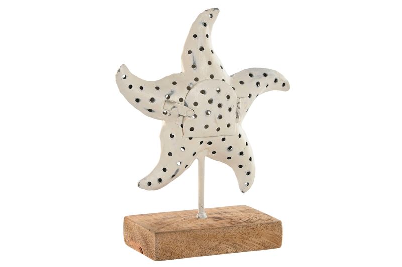 DECORACIÓN ESTRELLA DE MAR METAL/MADERA
