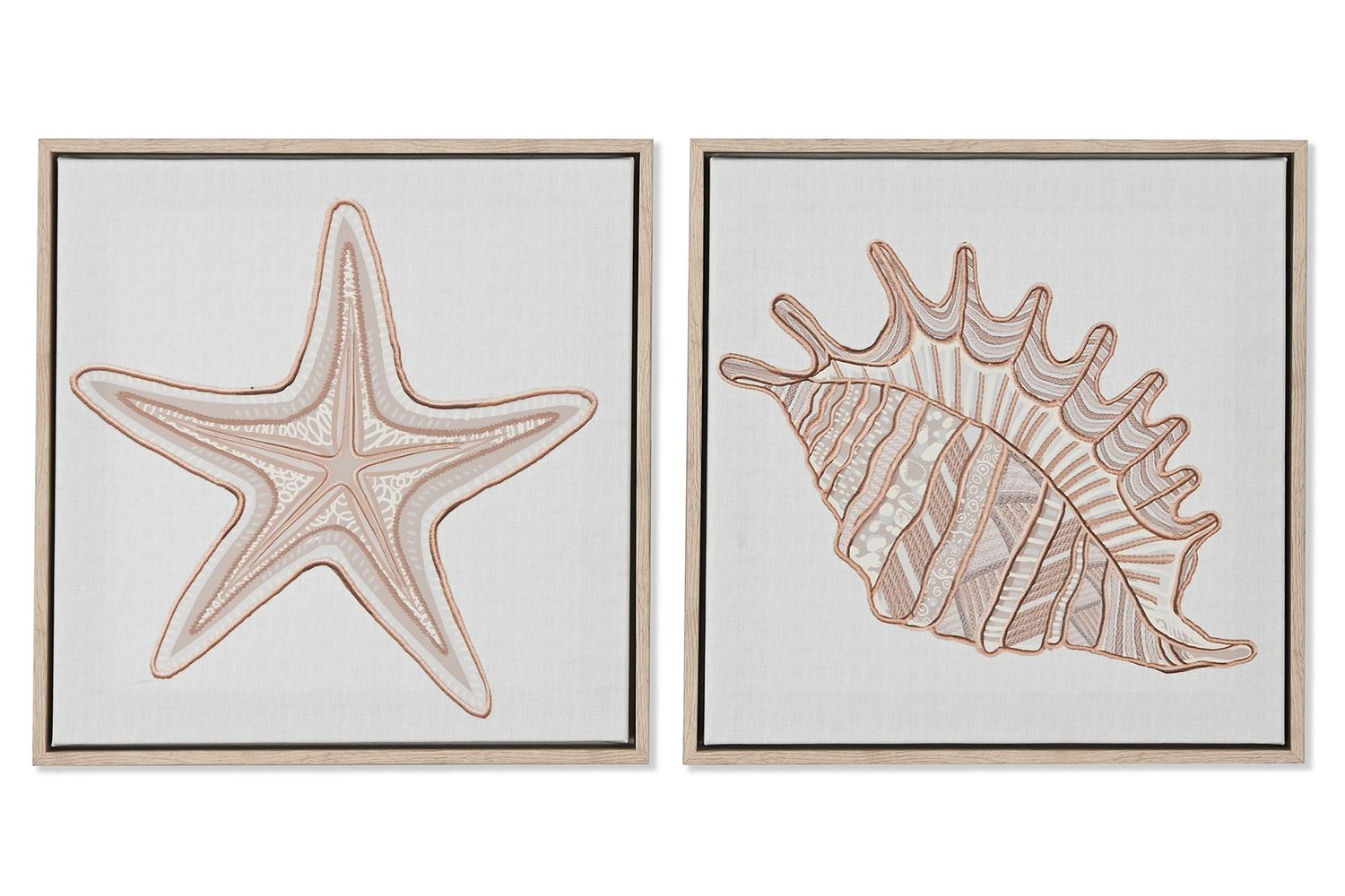 SET DE 2 CUADROS ESTRELLA MAR