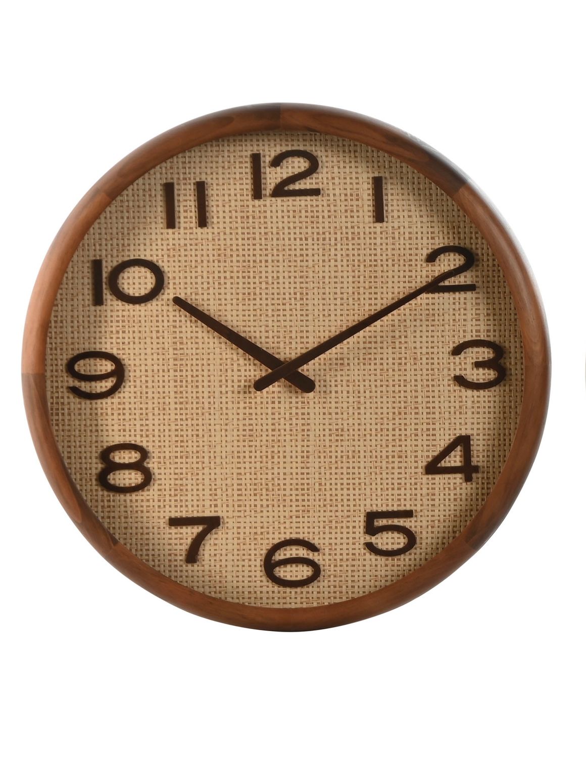 RELOJ PARED MADERA RATÁN