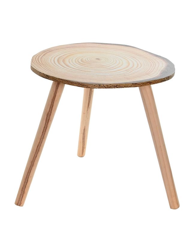 MESITA AUXILIAR MDF PINO TRONCO MADERA