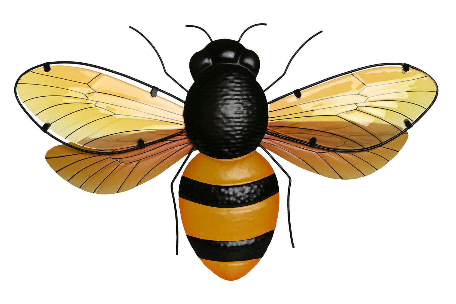 DECORACION PARED METAL CRISTAL ABEJA