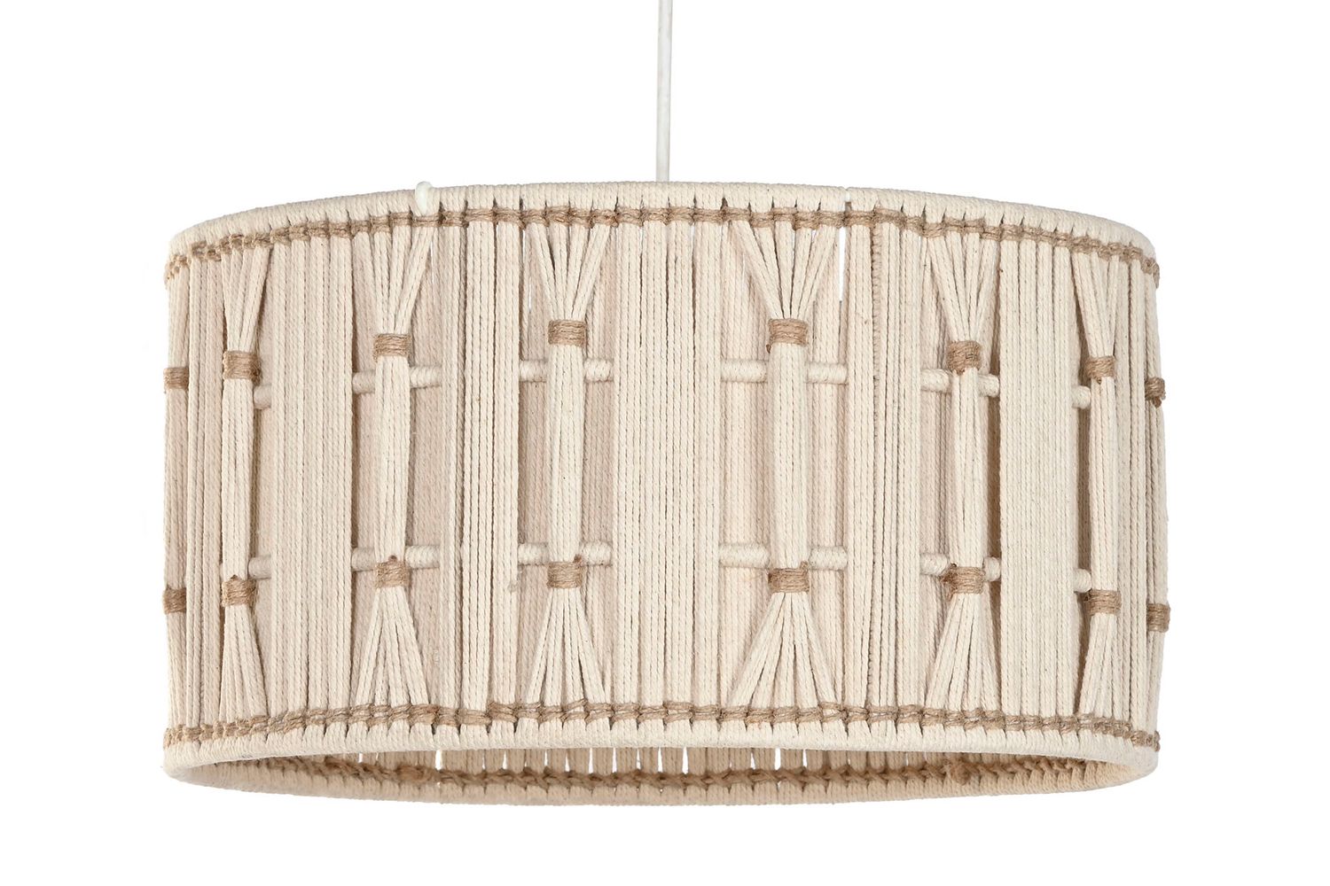 LÁMPARA TECHO ALGODÓN TRENZADO BEIGE