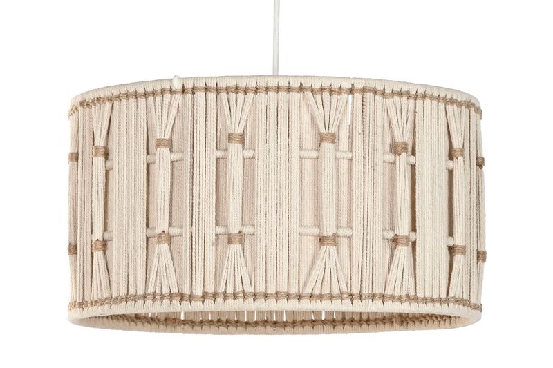LÁMPARA TECHO ALGODÓN TRENZADO BEIGE