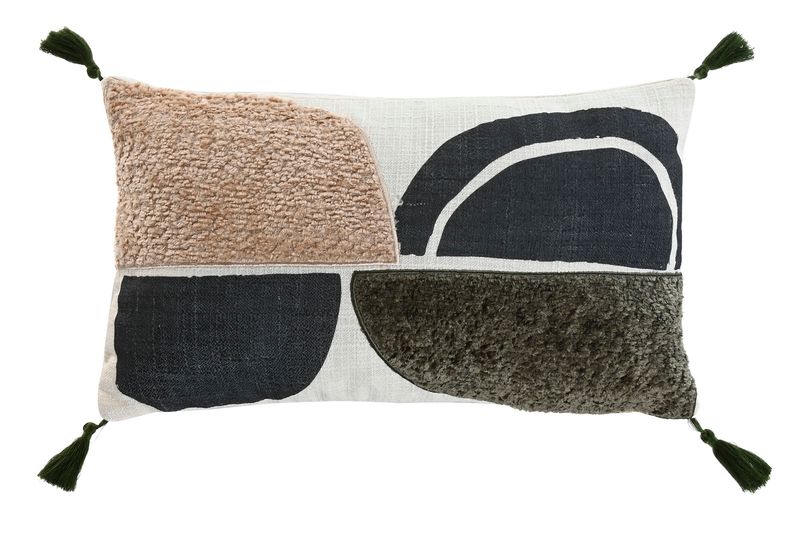 COJÍN PATCHWORK VERDE