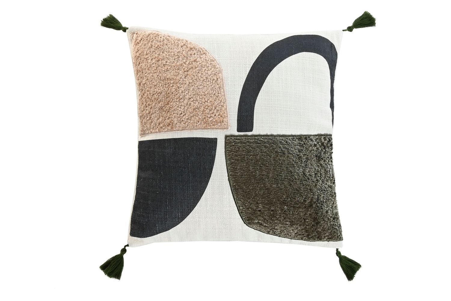 COJÍN PATCHWORK VERDE