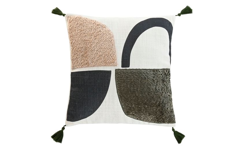 COJÍN PATCHWORK VERDE