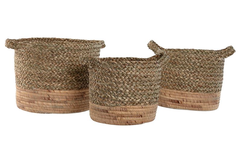 SET DE 3 CESTAS FIBRA NATURAL