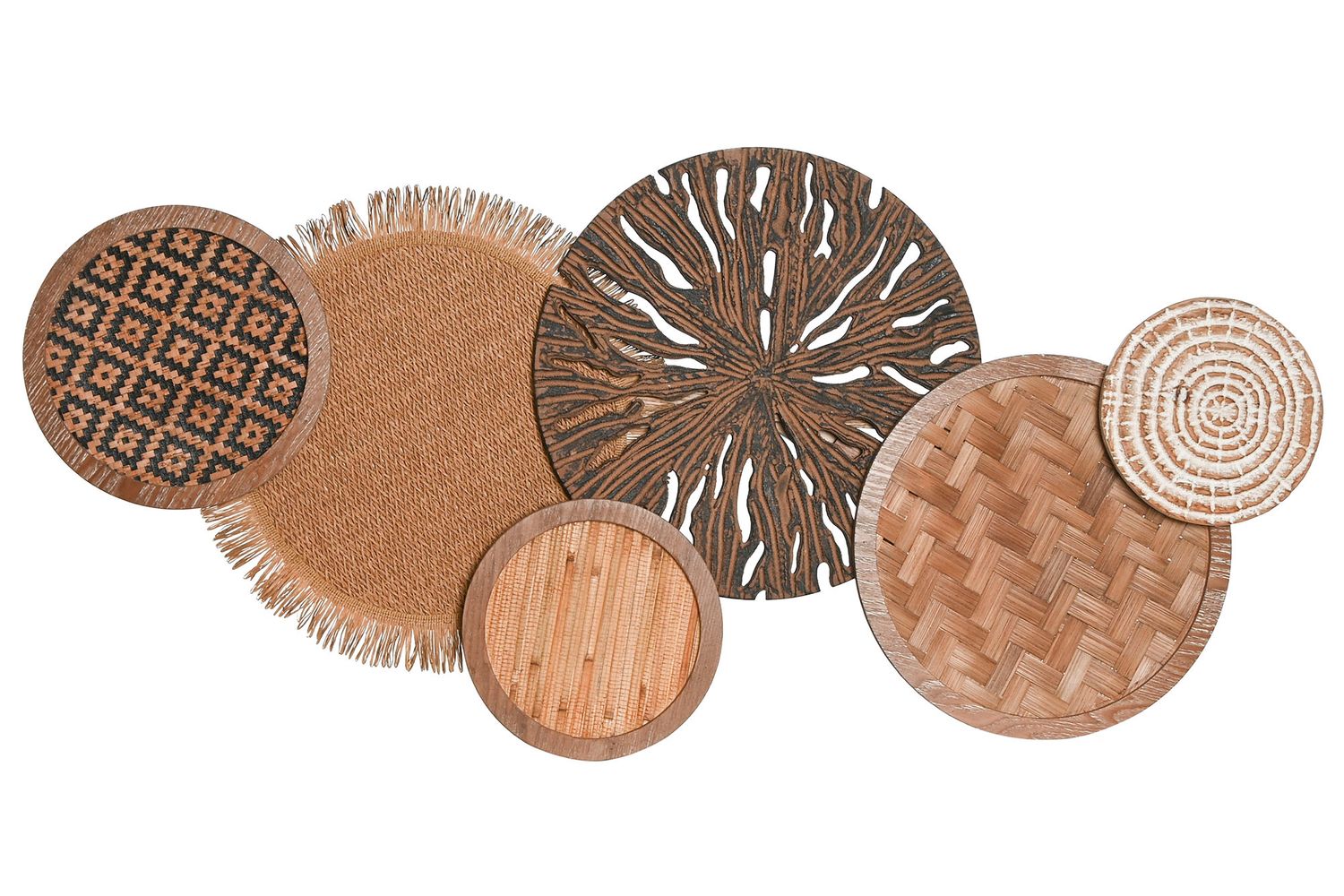DECORACIÓN DE PARED CÍRCULOS FIBRA