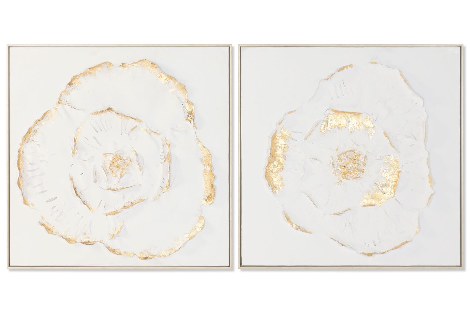 SET DE 2 CUADROS RELIEVE FLOR