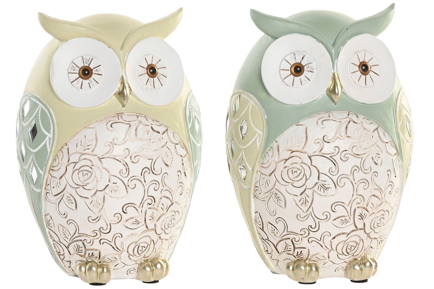 SET DE 2 BÚHOS VERDE