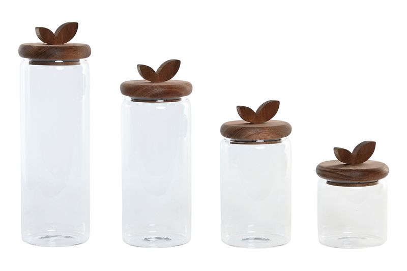 SET DE 4 BOTES DE CRISTAL