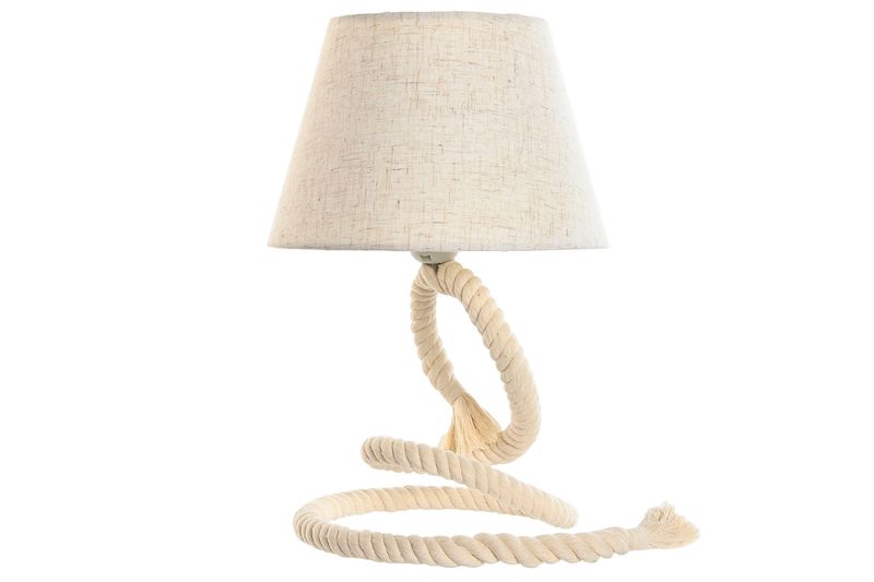 LAMPARA SOBREMESA CUERDA LINO