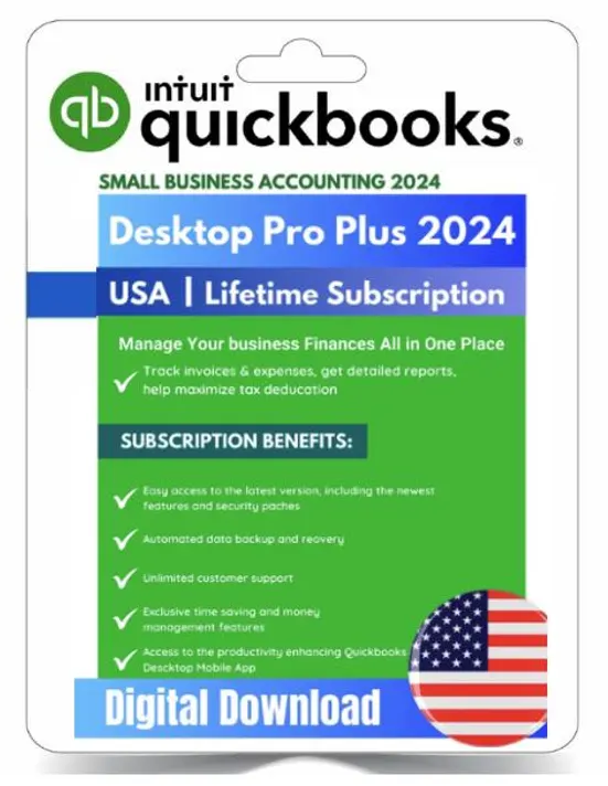 Quickbooks Desktop Pro Plus 2024 | Lifetime License | US VERSION |
