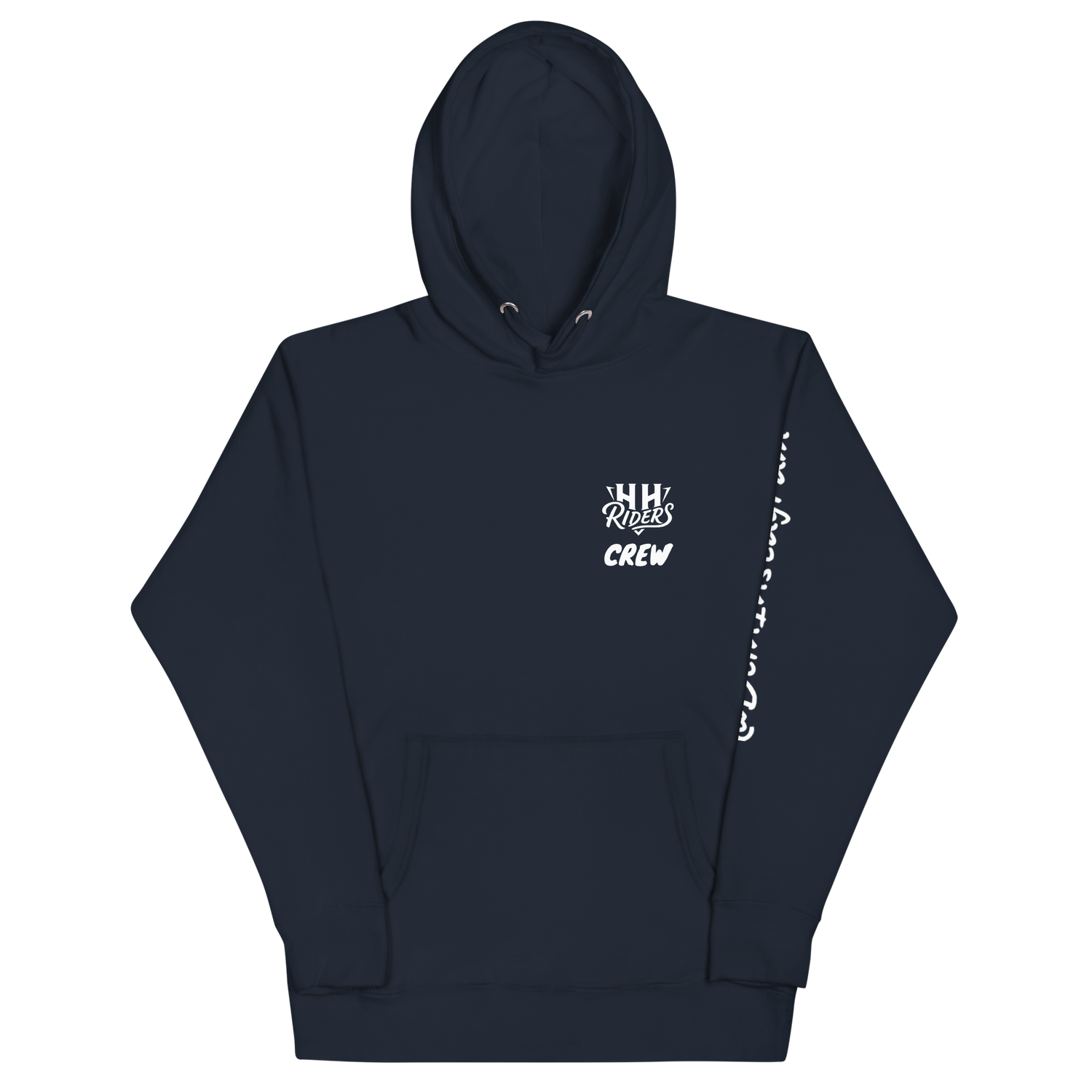 HH Riders Hoodie White Print Crew Version