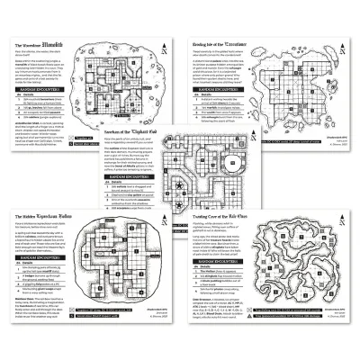 Shadowdark RPG 5 Adventures (Printed Leaflets)