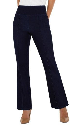 pearl ankle flare w/ pintucks 31in ins, Colour: indigo rinse, Season: fall 24, Size: L
