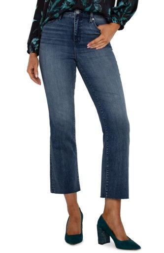 hannah hr crop flare w/ cut hem 28 in ins