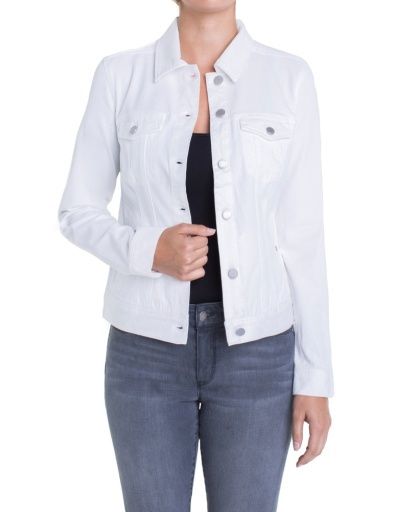 LM1004M11 classic powerflex jean jacket, Colour: white, Season: s24, Size: S
