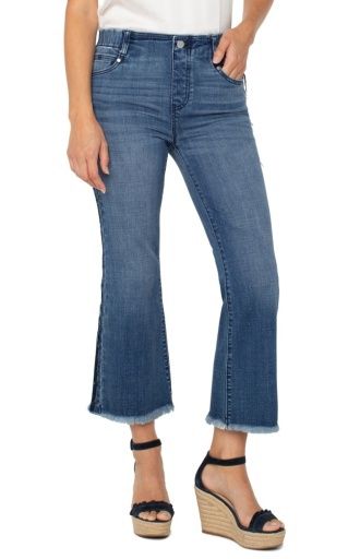 gia glider crop flare w fray shadow s/s 25.5", Size: 4