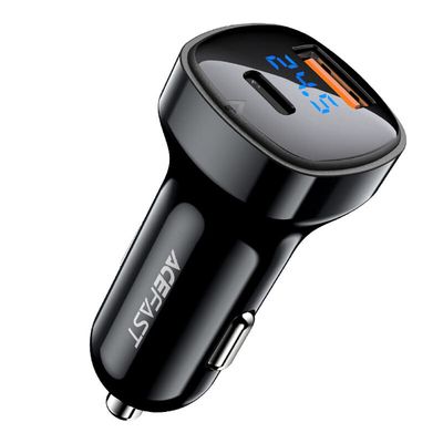 ACEFAST B4 66W Digital Display Dual Port Car Charger -Black