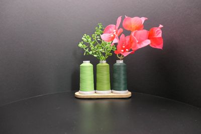 Stiftehalter/ Vase (3er) Grün matt Verlauf