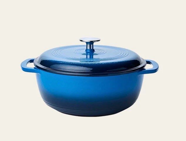 Navy Enameled Cast Iron Dutch Oven 5QT