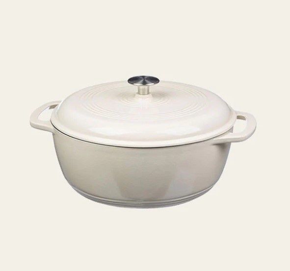 Cream Enameled Cast Iron Dutch Oven 4.5QT
