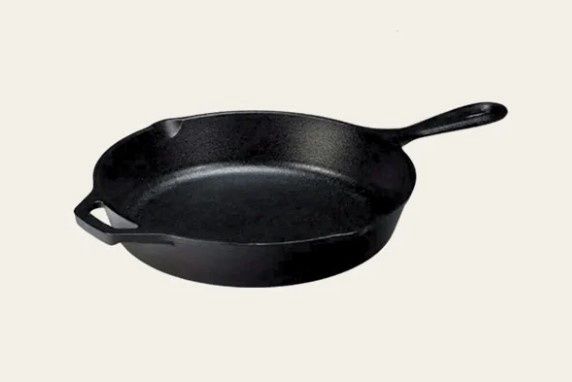 Matt Black Enameled Cast Iron Round Skillet 12IN