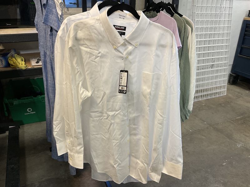 Kirkland Signature  White Button Down Shirt