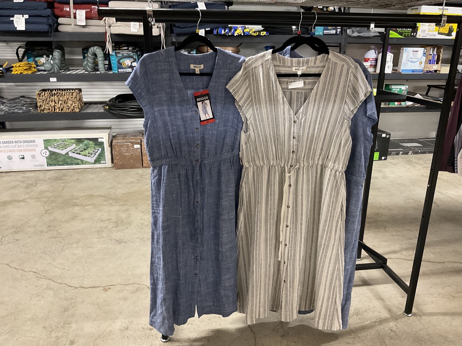 Briggs Ladies&#39; Button Front Linen Blend Dress