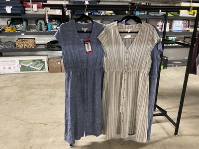 Briggs Ladies' Button Front Linen Blend Dress