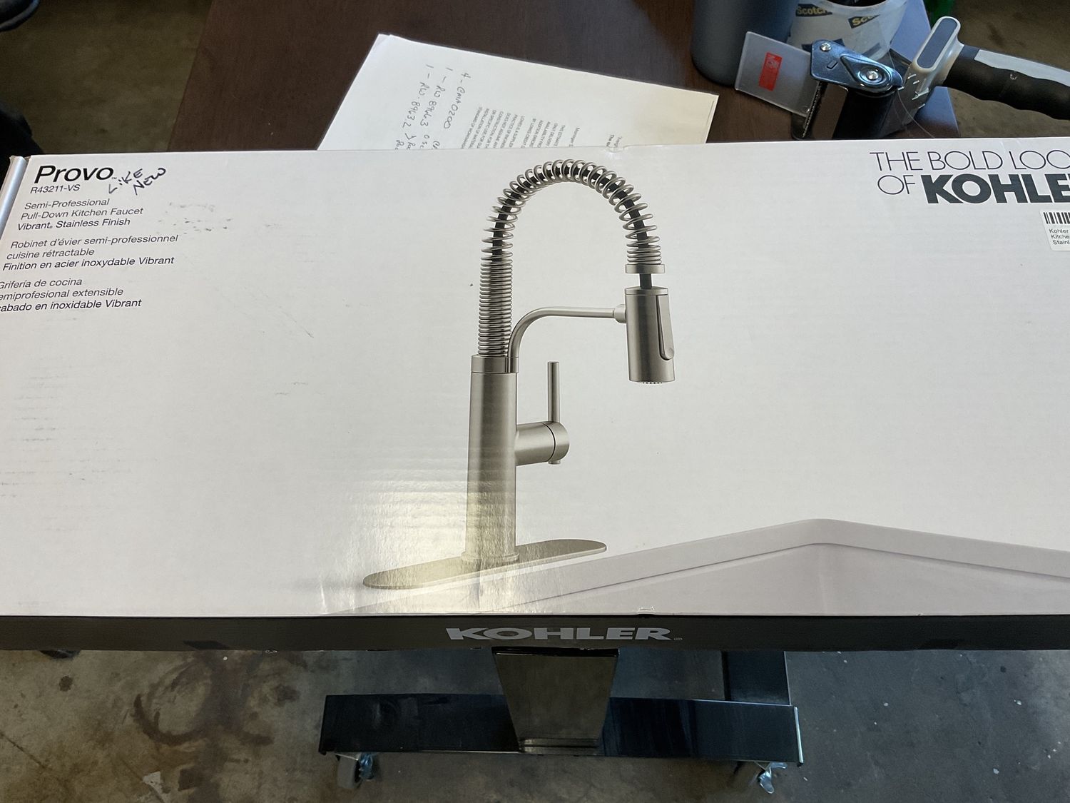 Kohler Pull Down Kitchen Faucet Stainless Finish