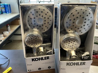 KOHLER PRONE SHOWER HEAD, Retail $89.99