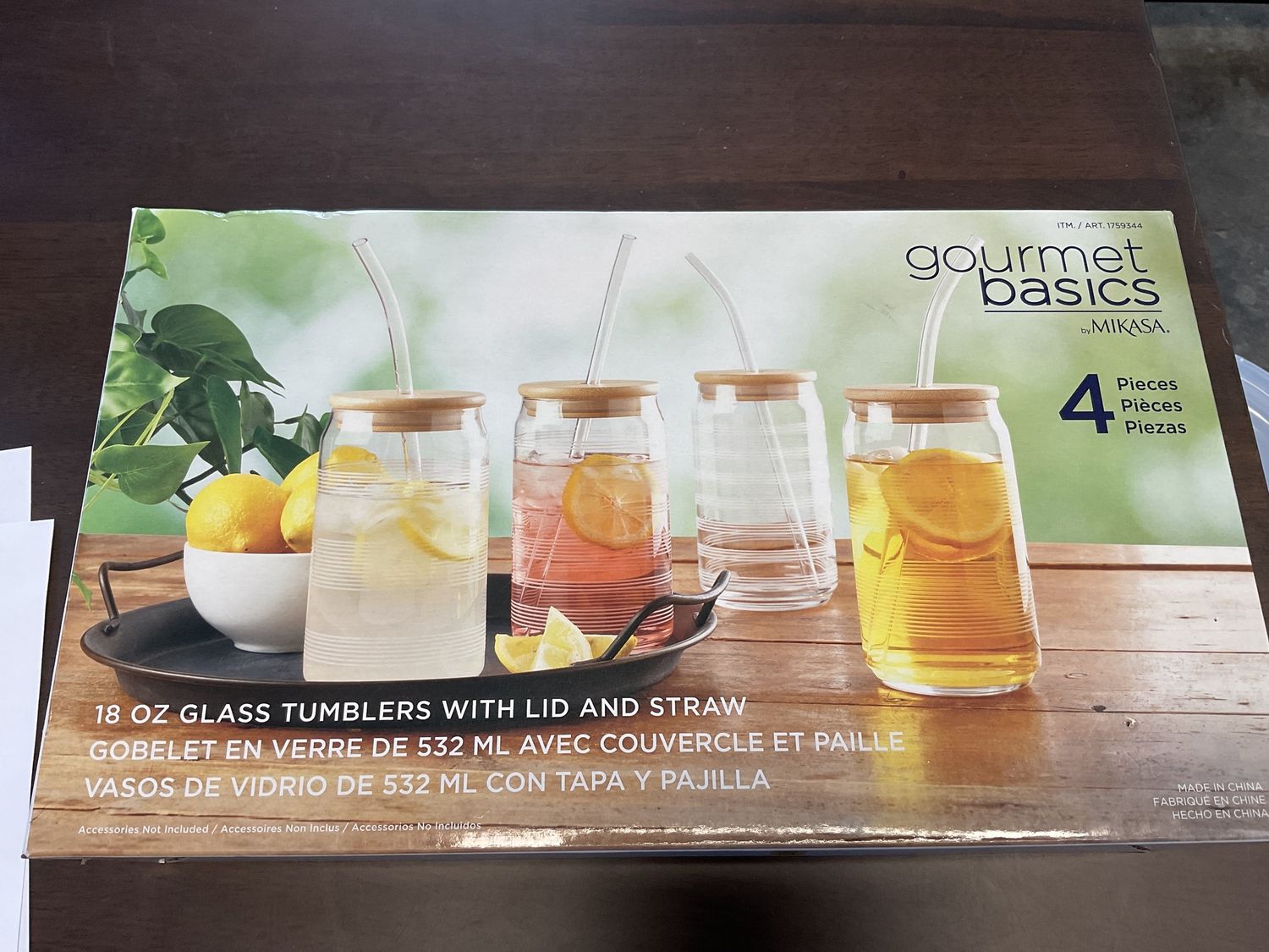 Gourmet Basics 4pc Glass Tumblers