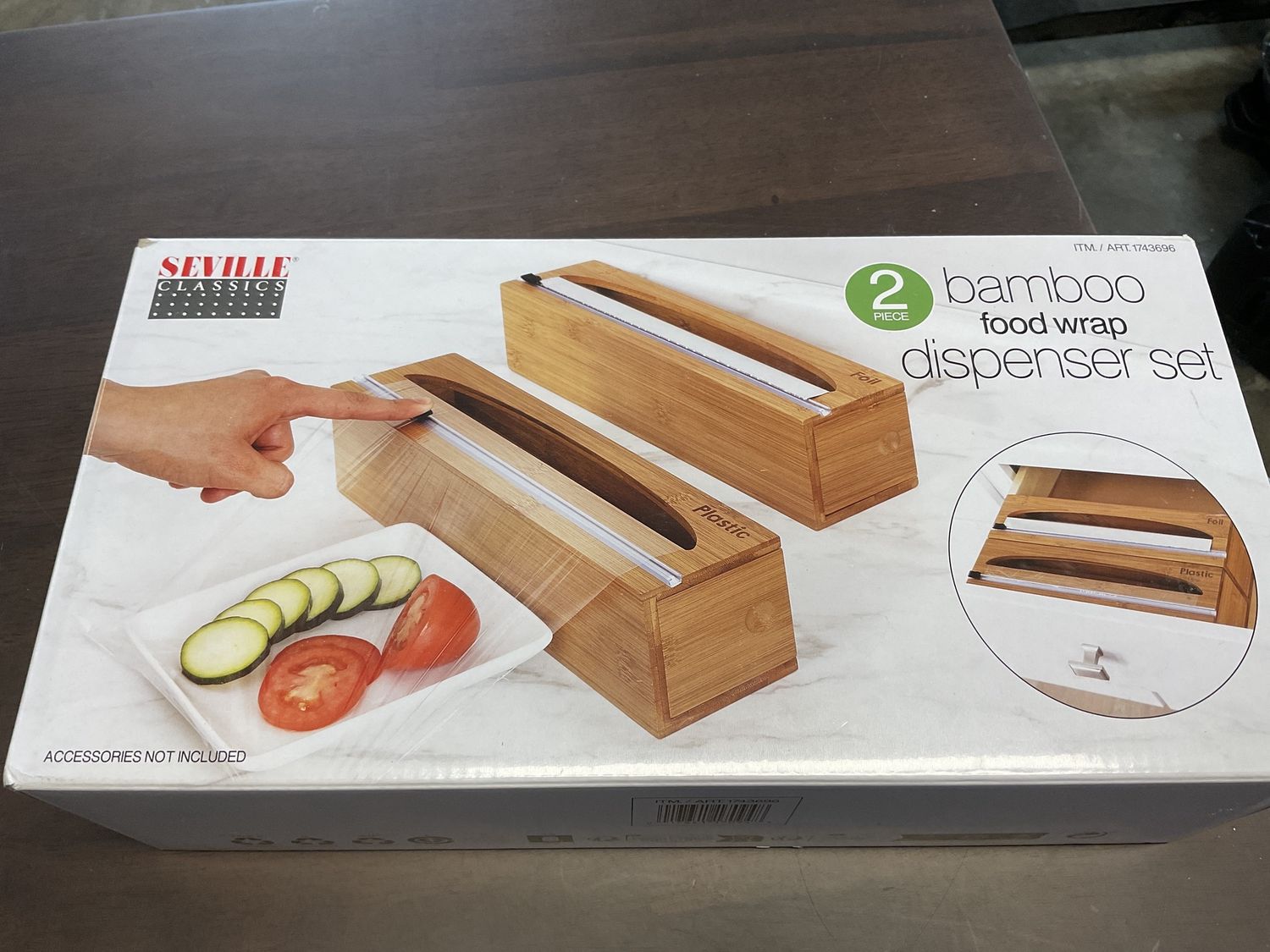 Seville Classics Bamboo Food Wrap Set