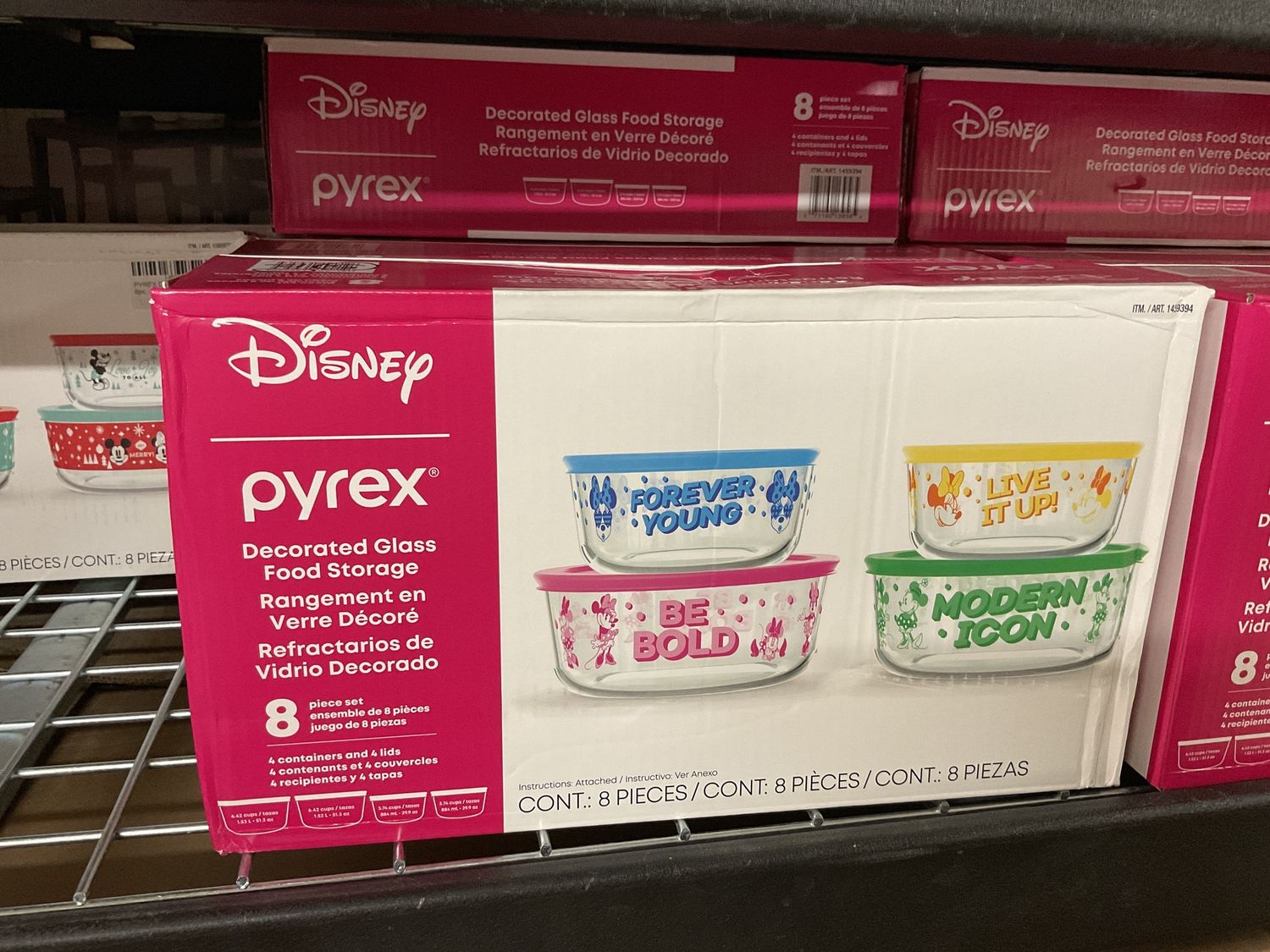 PYREX Disney 8pc, glass
