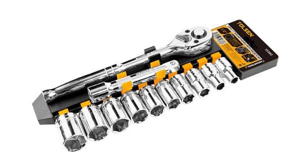 12PCS 1/2″ RATCHET HANDLE WITH SOCKETS SET