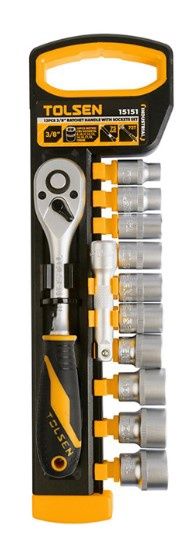 12PCS 3/8″ RATCHET HANDLE WITH SOCKET SET
