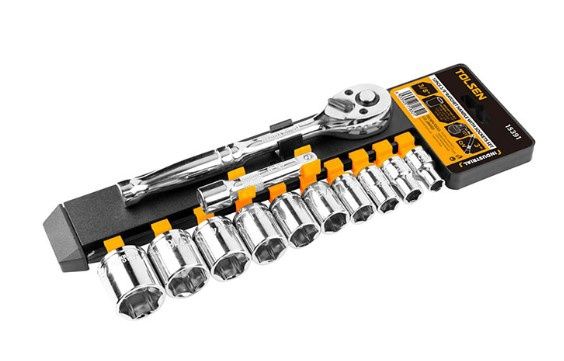 12PCS 3/8″ RATCHET HANDLE WITH SOCKETS SET