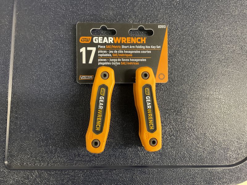 17 piece Metrics Short Arm Folding HEX Key Set