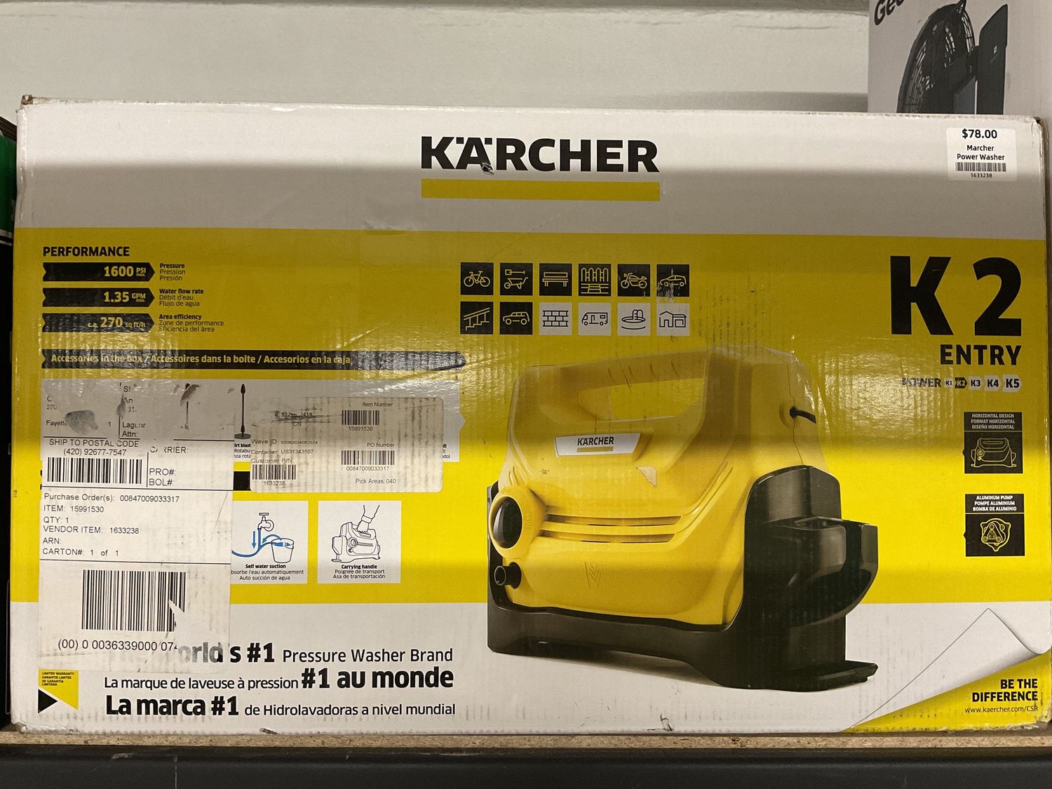 Kärcher K 2 Entry 1600 PSI Electric Pressure Washer