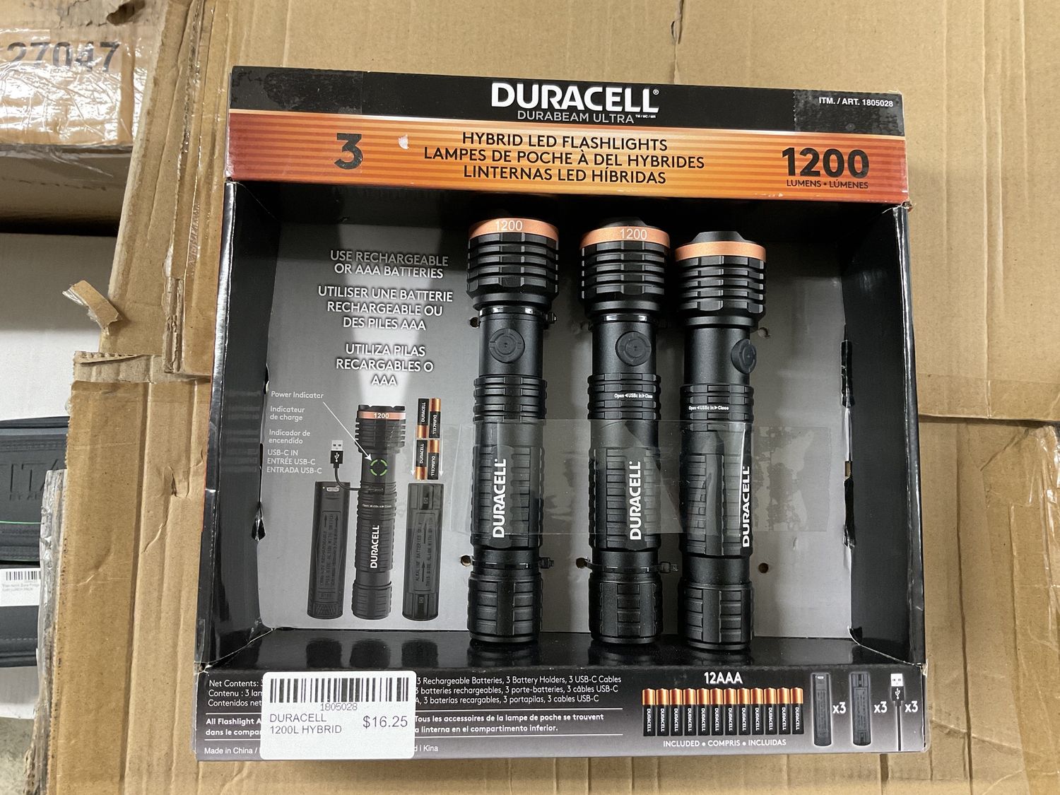 DURACELL 1200L HYBRID - Retail $24.99
