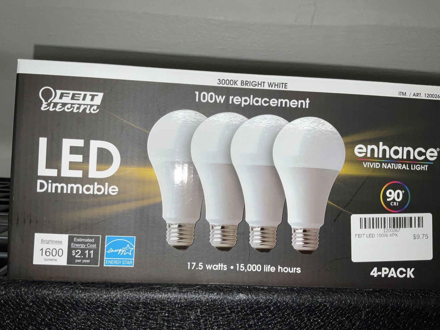 FEIT LED 100W 4PK - Retail $14.99