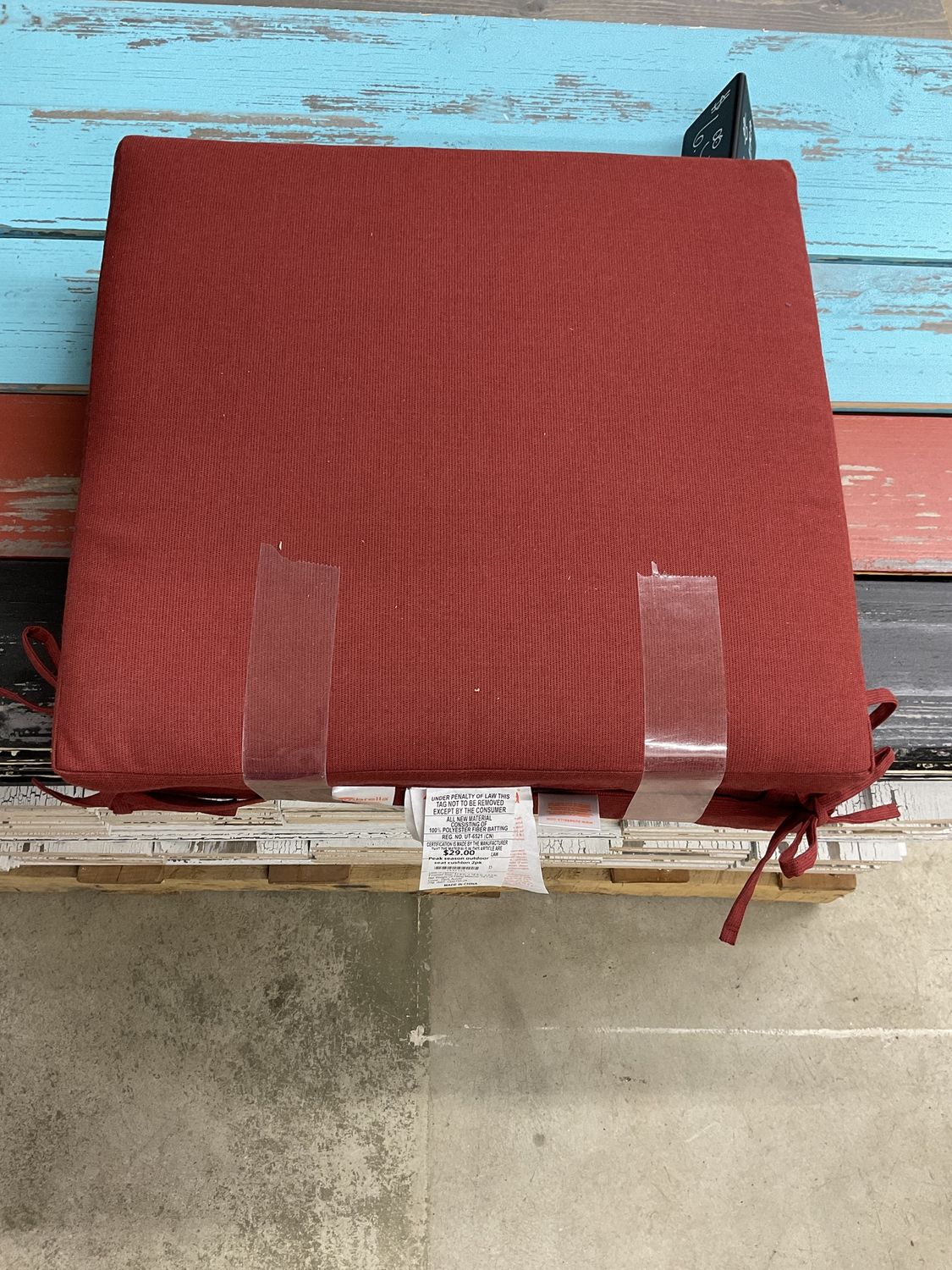 Sunbrella seat cushion set of 2