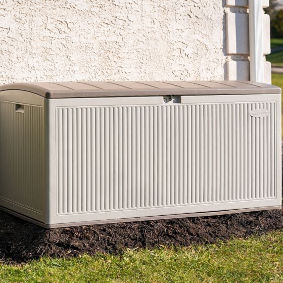 160 Gallon Extra Large Deck Box - Ellie Gray, Retail $129.99