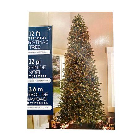 12 Foot Pre-Lit Artificial Christmas Tree