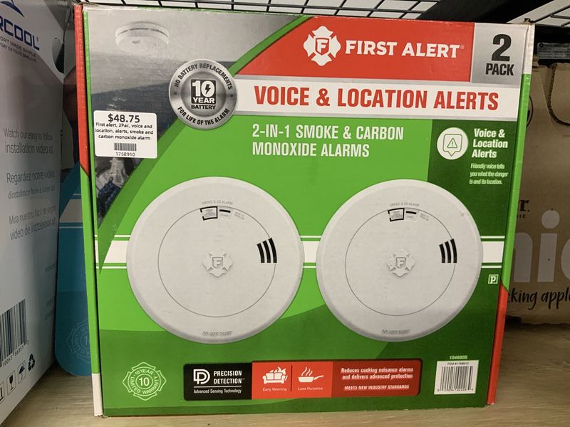 First Alert Precision Detection, 10-year Battery Smoke and Carbon Monoxide Alarm, 2-pack - Retail $69.99