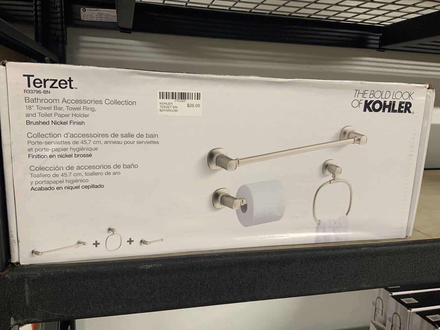 KOHLER TERZET BN BATHROOM-Retail-$ 39.99
