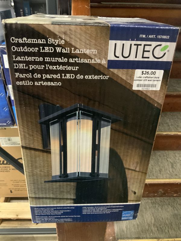 Lutec Craftsman Style Outdoor LED Wall Lantern