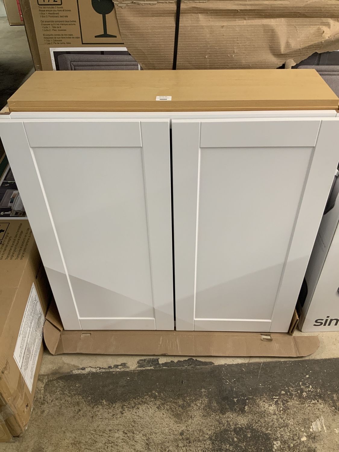 Hampton Bay Shaker 36 in. W x 12 in. D x 36 in. H Assembled Wall Kitchen Cabinet in Satin White - Retail 204.65